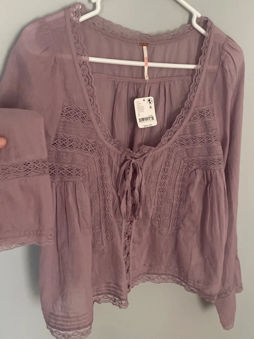 Free People Forevermore Long-Sleeve Top Purple